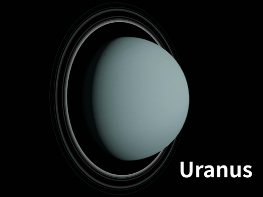 Uranus - A Tilted Ice Giant, Gentle Twin with Diamond Rain - Japanstones.shop