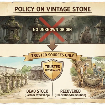 Vintage Stone Products: japanstones.shop's Origin First Policy