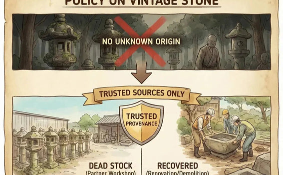 Vintage Stone Products: japanstones.shop's Origin First Policy