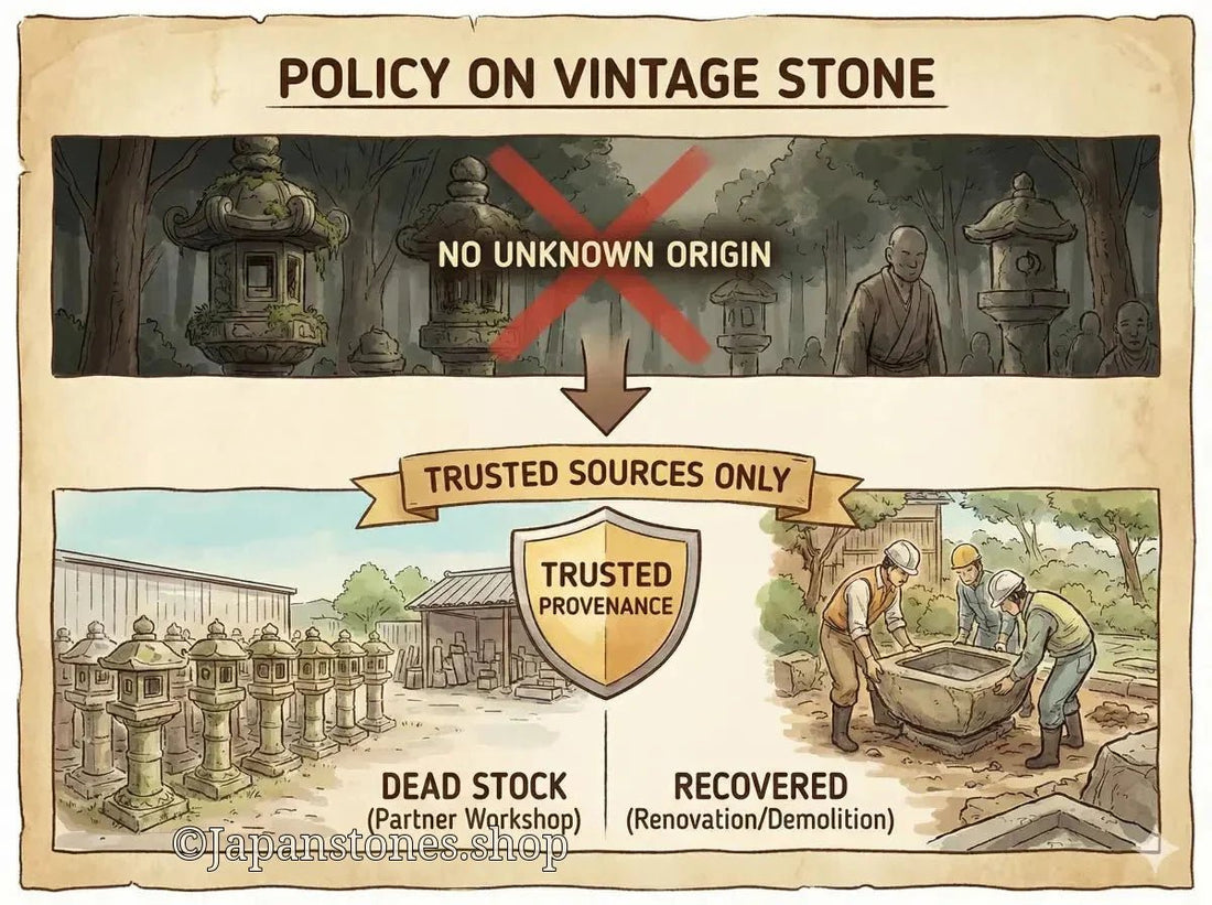 Vintage Stone Products: japanstones.shop's Origin First Policy - Japanstones.shop