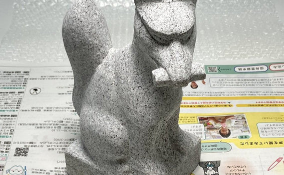 We shipped a Stone Inari Fox Statue to the US via UPS.