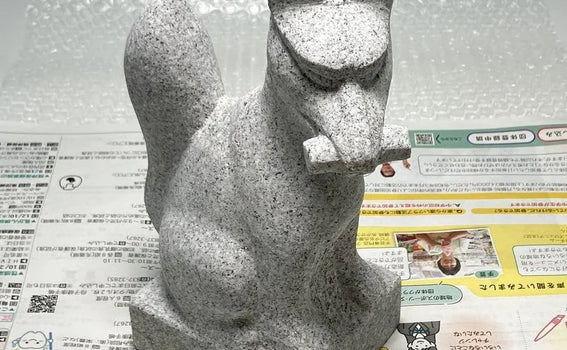 We shipped a Stone Inari Fox Statue to the US via UPS.