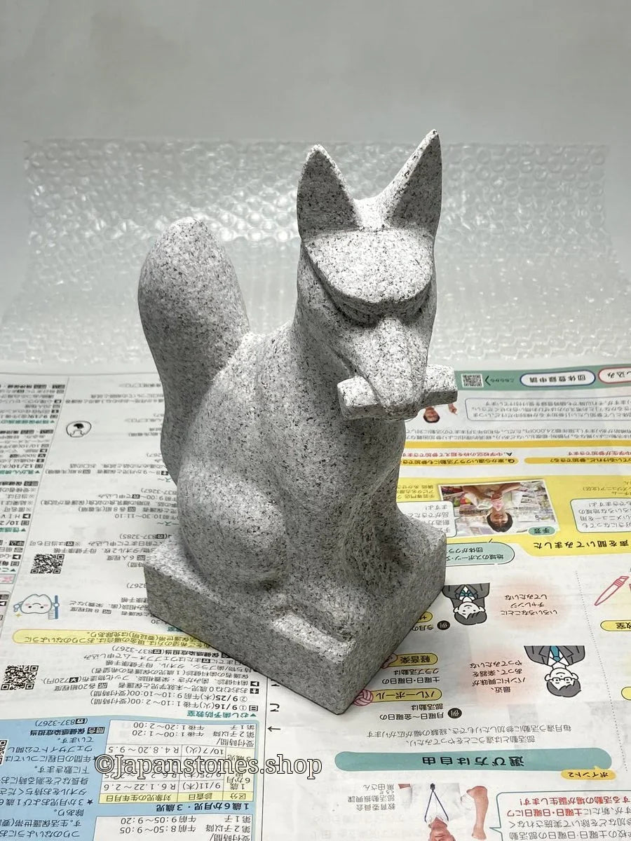 We shipped a Stone Inari Fox Statue to the US via UPS. - Japanstones.shop