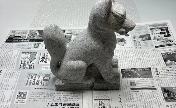 We shipped the Stone Inari Fox Statue to the US via UPS.