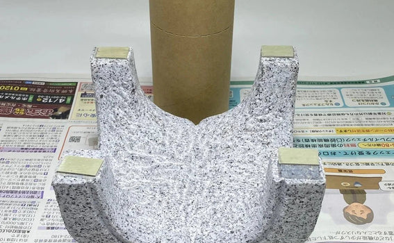 Yukimi Stone Lantern for Japanese Garden Shipped to Switzerland by DHL Express from Japan