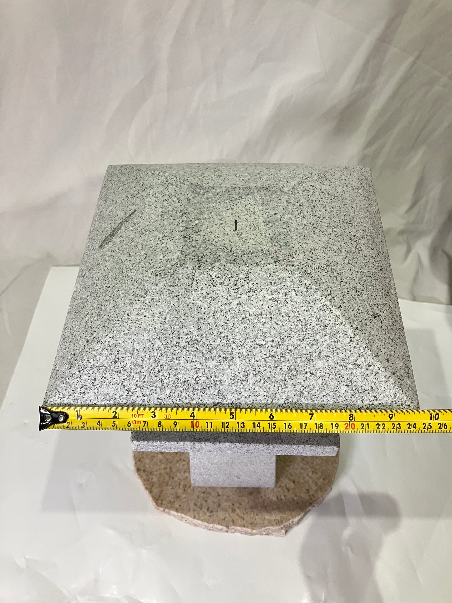 Zen Granite Gray Oribe Stone Lantern Tourou Japan Japanese Garden Statue 22.8 in