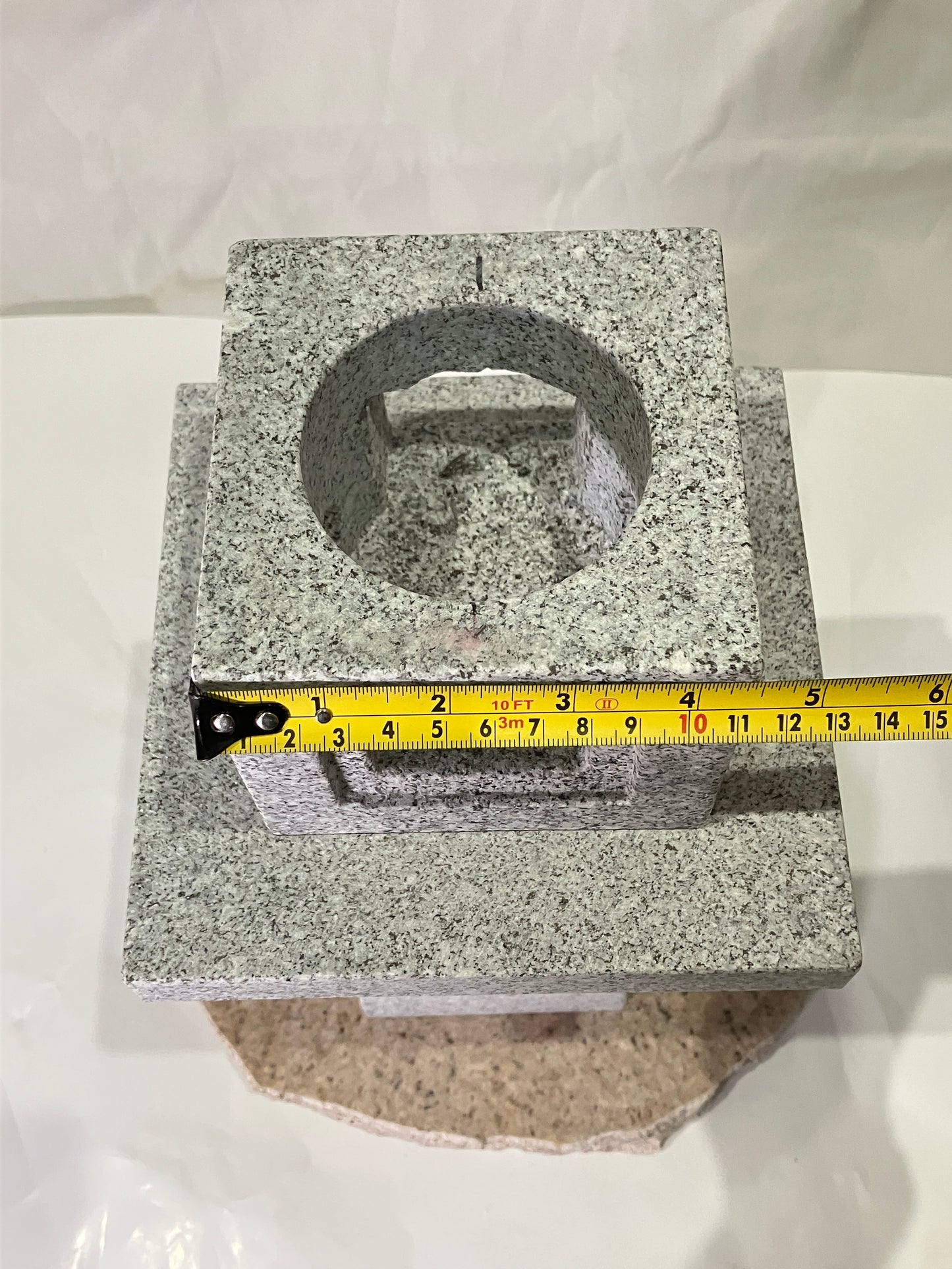 Zen Granite Gray Oribe Stone Lantern Tourou Japan Japanese Garden Statue 22.8 in