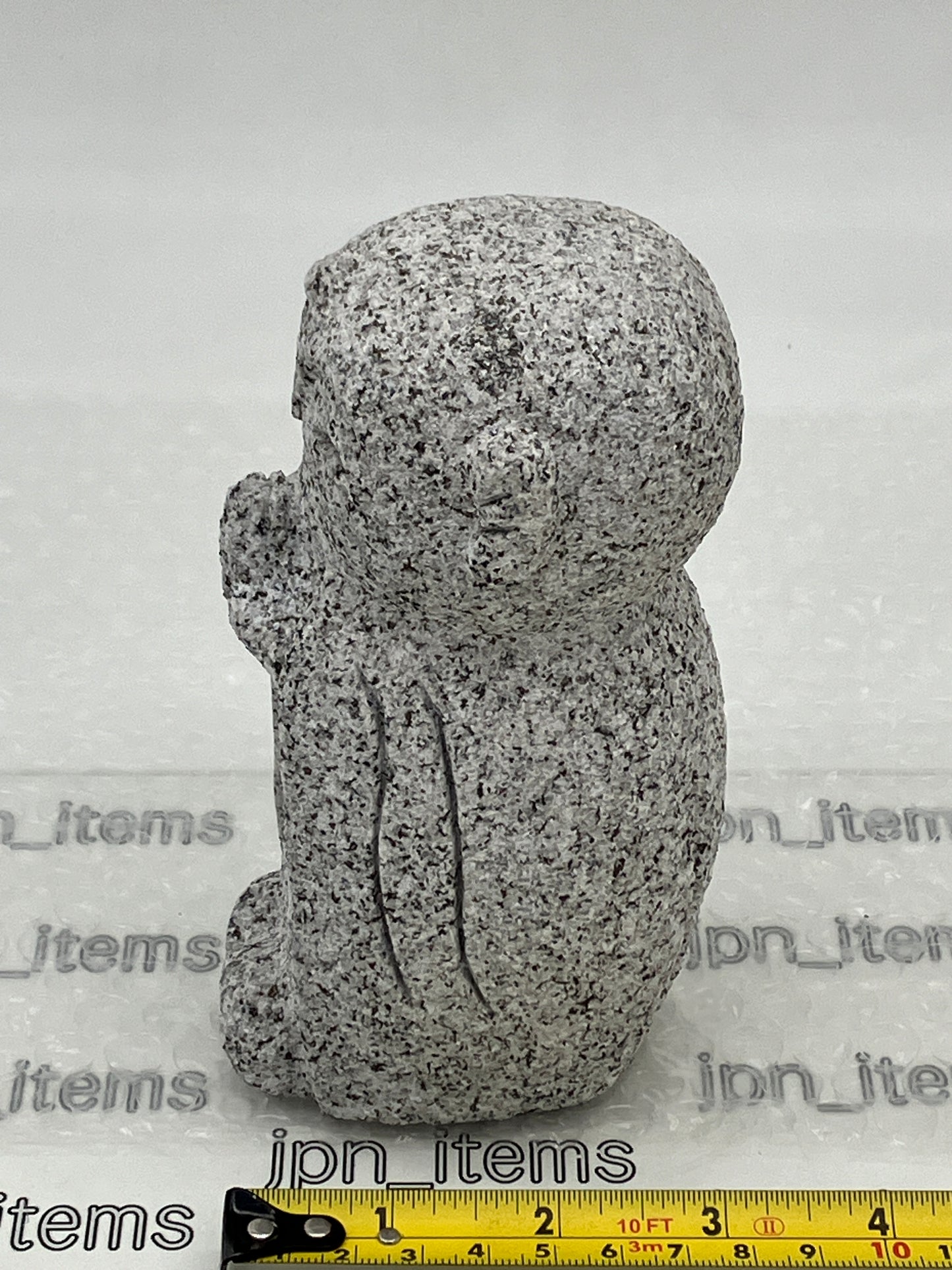 Mini Jizo Ojizo-Sama Granite Stone Sculpture Handmade Japanese Garden Buddhism