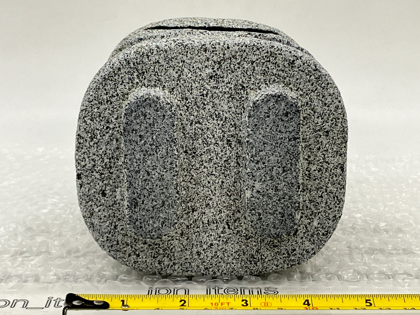 Frog Gray Granite Stone Sculpture Handmade Japanese