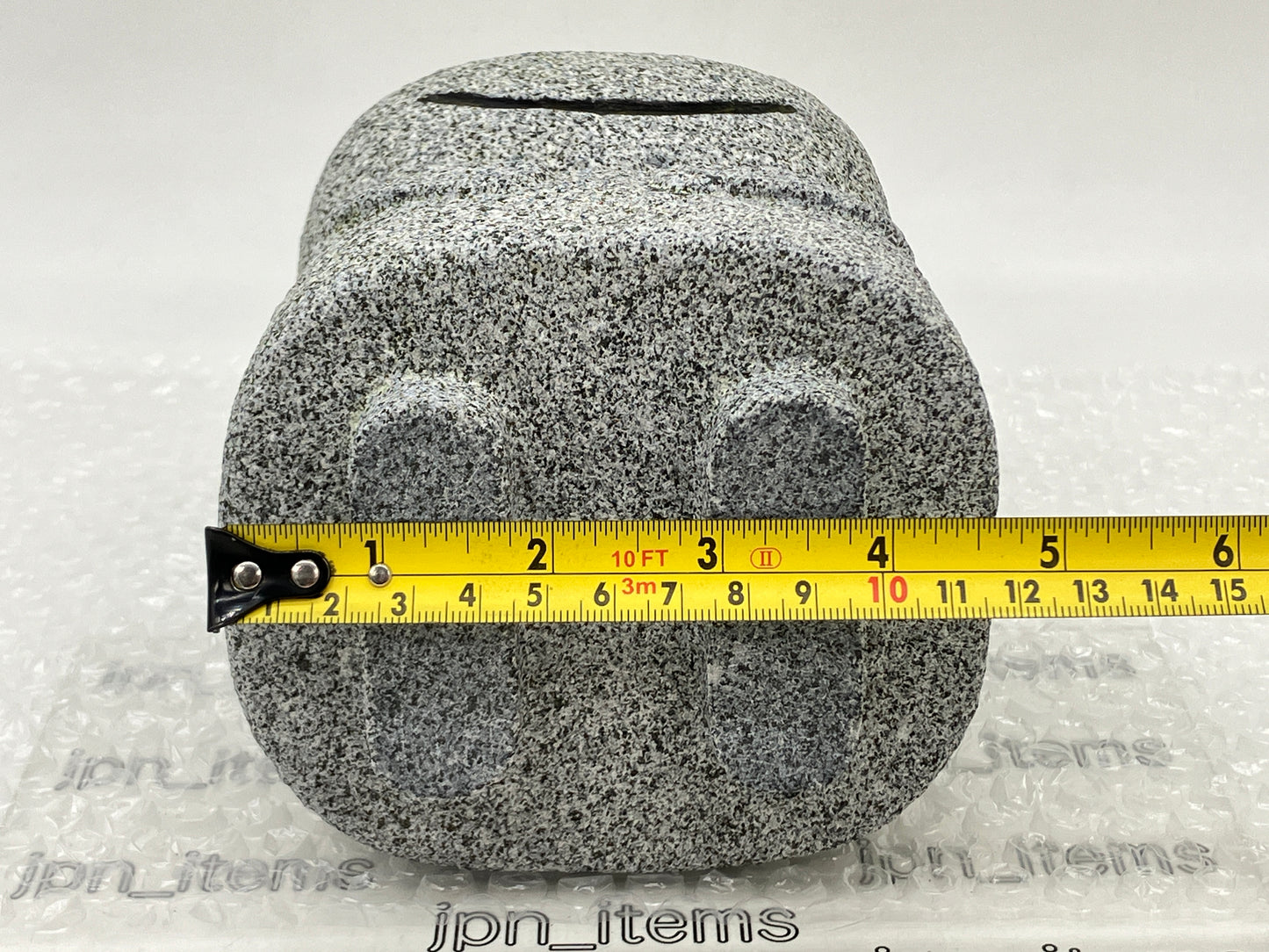 Frog Gray Granite Stone Sculpture Handmade Japanese