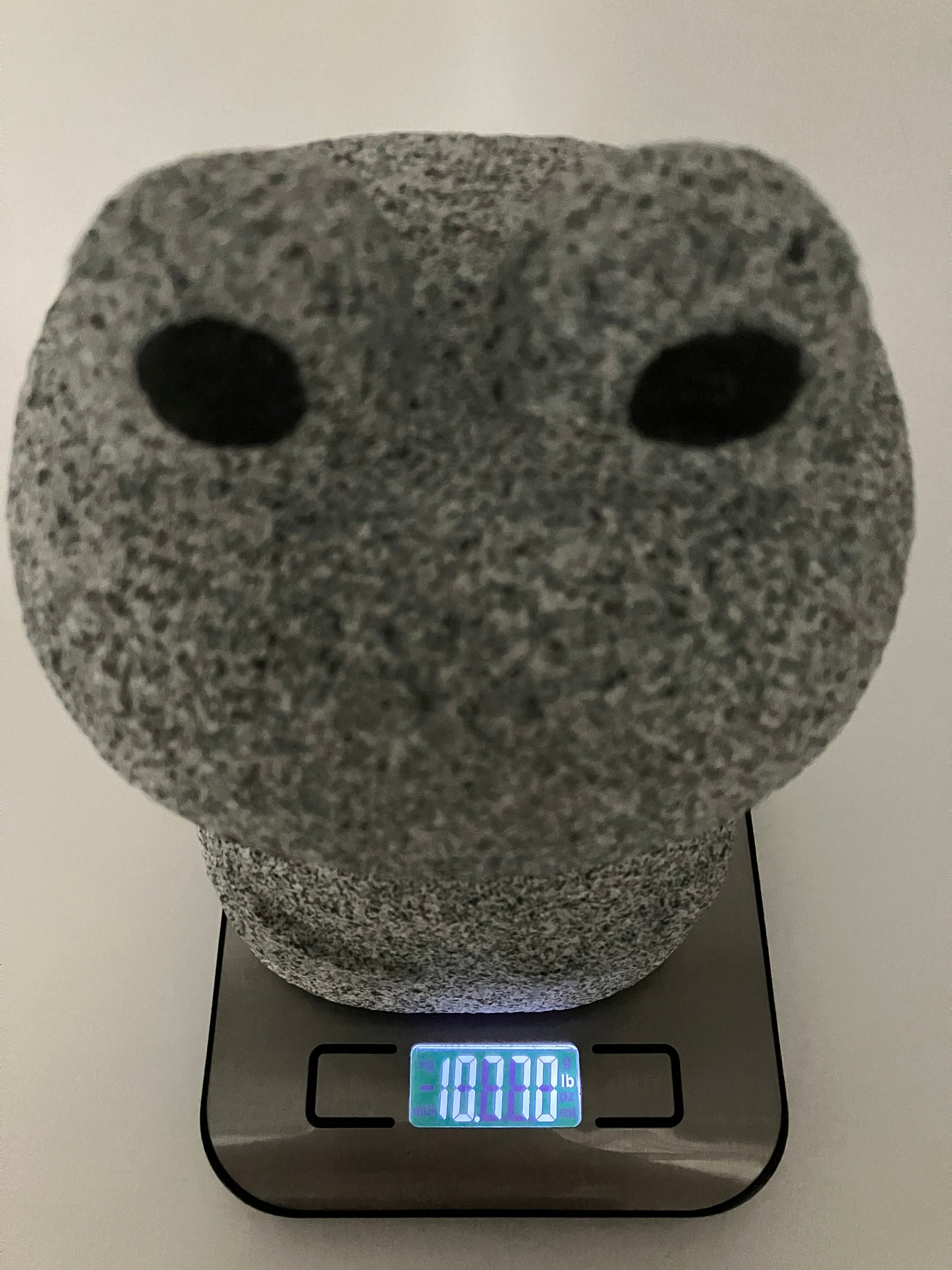 Frog Gray Granite Stone Sculpture Handmade Japanese