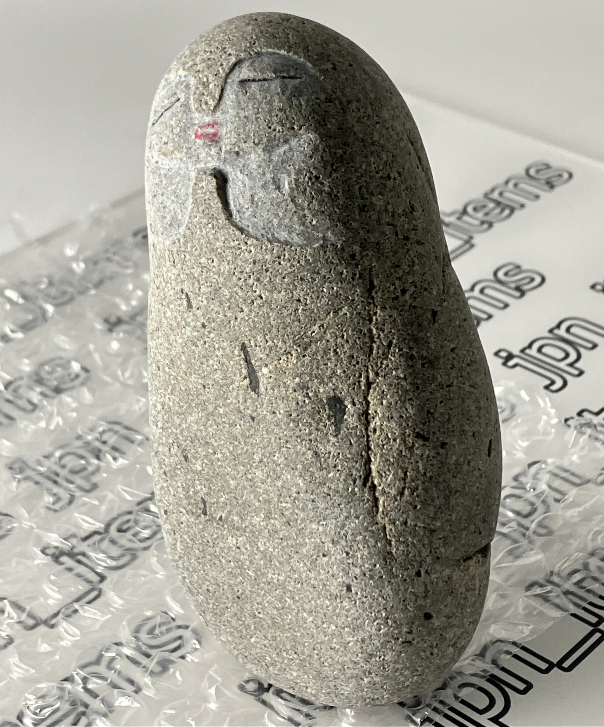 Small Shengmu Pebble Stone Jizo Sculpture