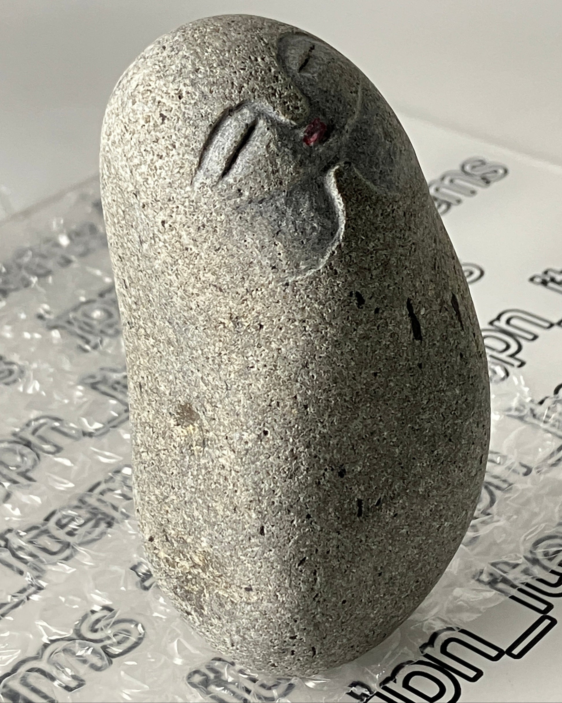 Small Shengmu Pebble Stone Jizo Sculpture