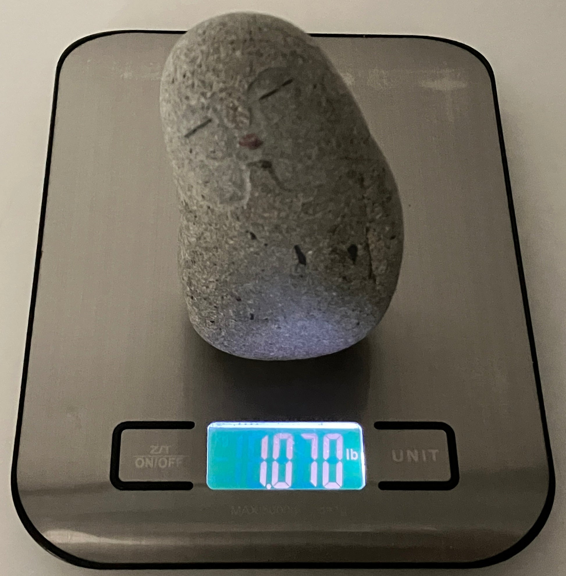 Small Shengmu Pebble Stone Jizo Sculpture