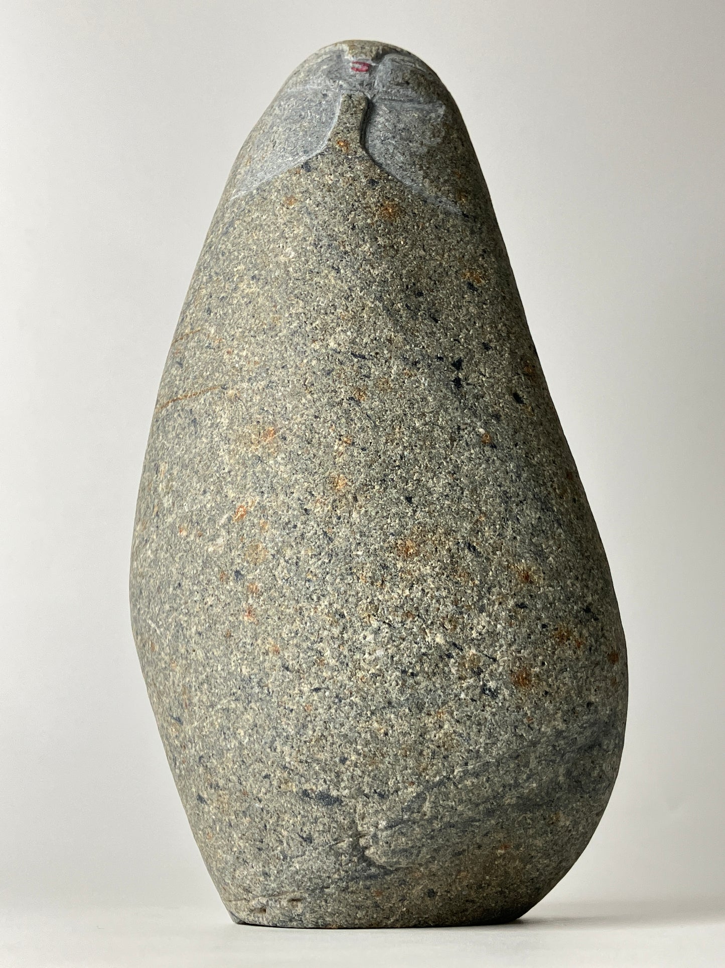 Small Shengmu Pebble Stone Jizo Sculpture Handmade Japanese Type B