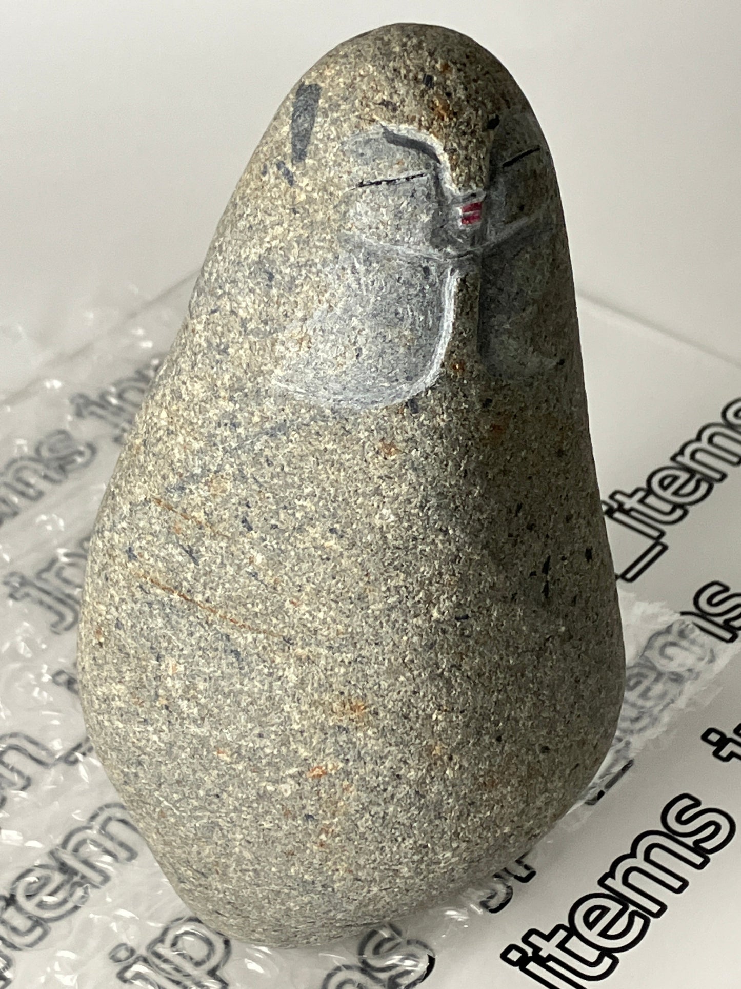 Small Shengmu Pebble Stone Jizo Sculpture Handmade Japanese Type B