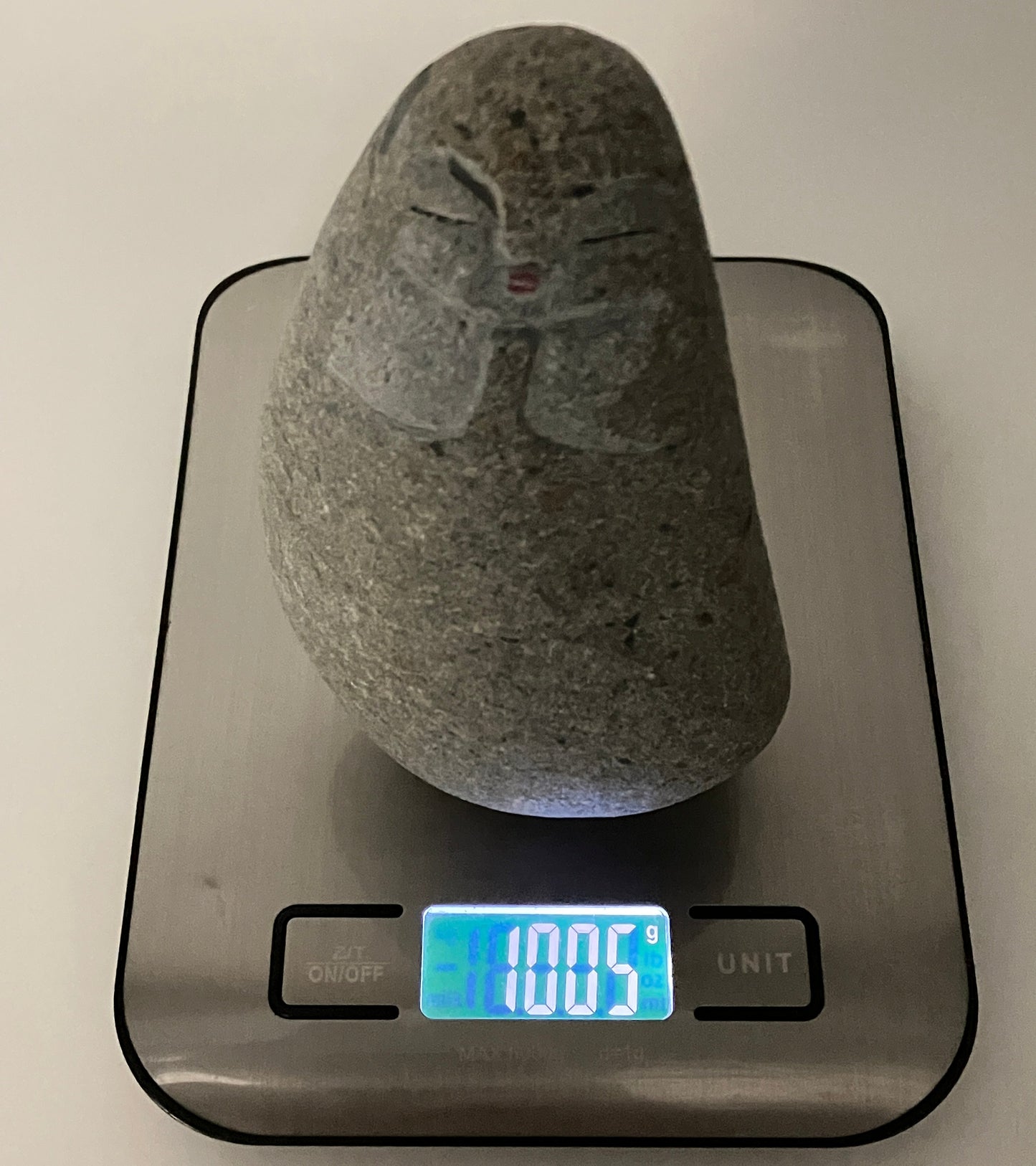 Small Shengmu Pebble Stone Jizo Sculpture Handmade Japanese Type B