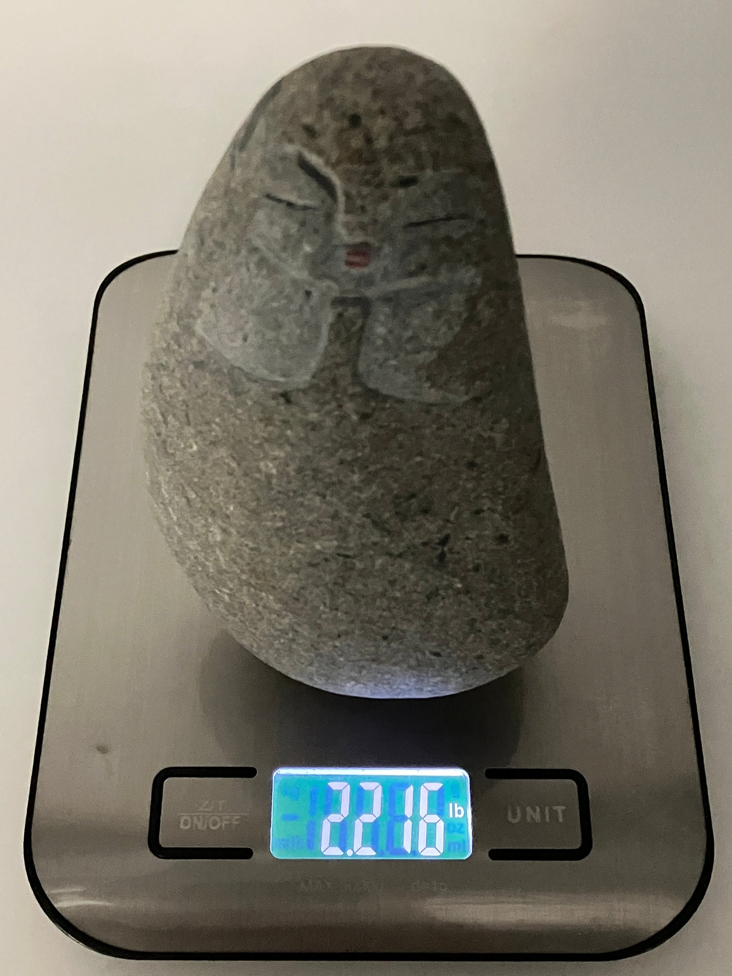 Small Shengmu Pebble Stone Jizo Sculpture Handmade Japanese Type B