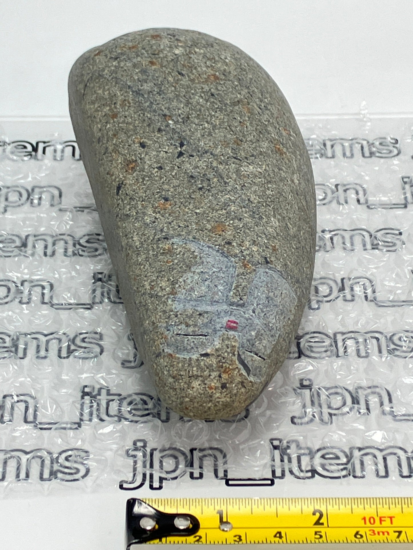 Small Shengmu Pebble Stone Jizo Sculpture Handmade Japanese Type B