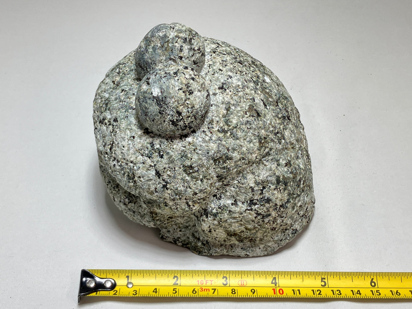 Small Frog Toad Granodiorite Stone Statue Figurine Japanese Garden