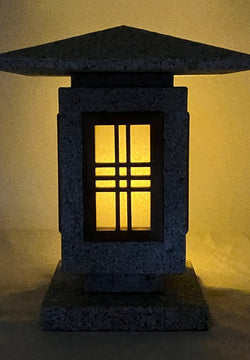 Andon Type Stone Lantern Granite Japanese Garden For Lighting