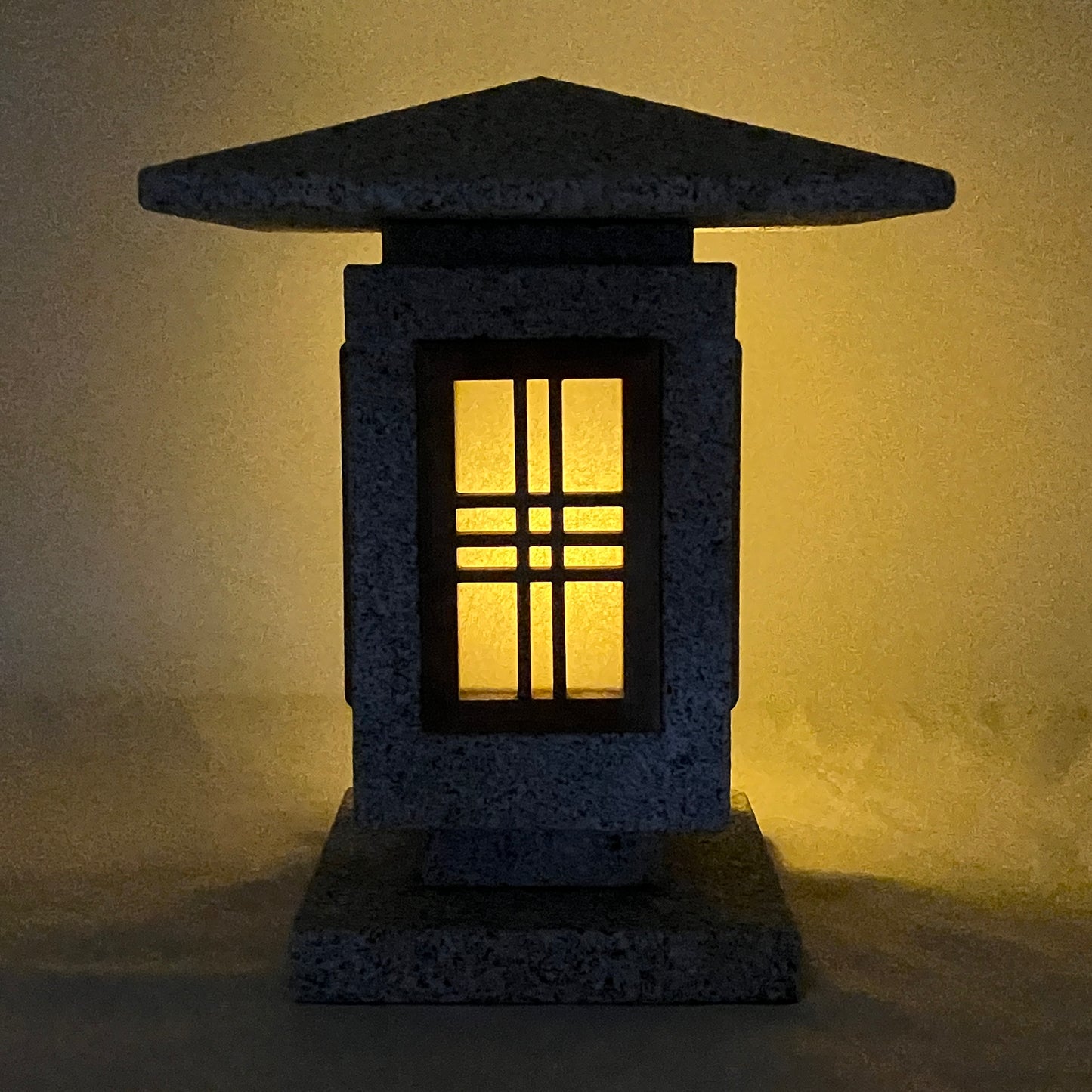 Andon Type Stone Lantern Granite Japanese Garden For Lighting
