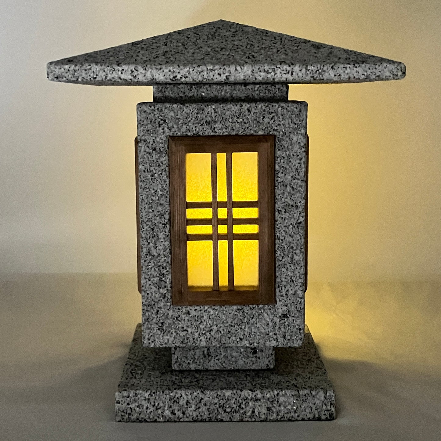 Andon Type Stone Lantern Granite Japanese Garden For Lighting