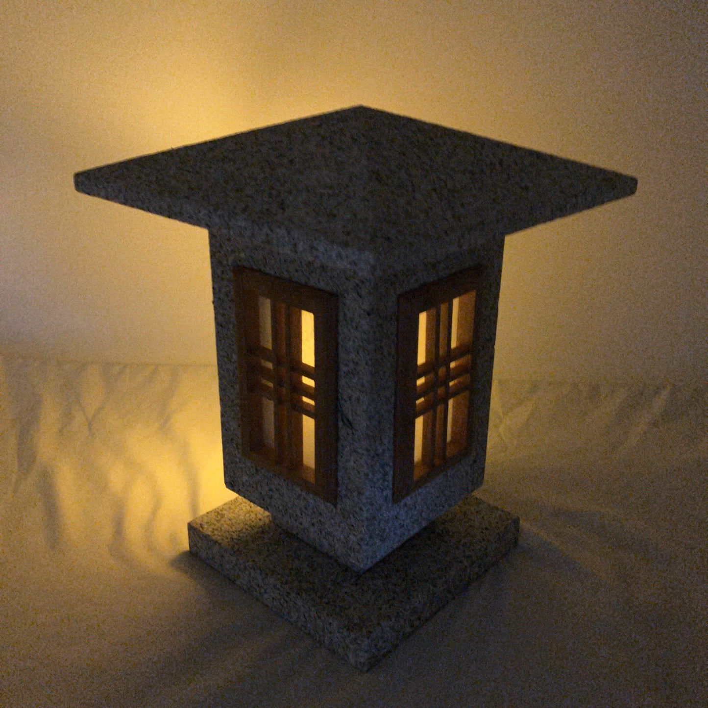 Andon Type Stone Lantern Granite Japanese Garden For Lighting