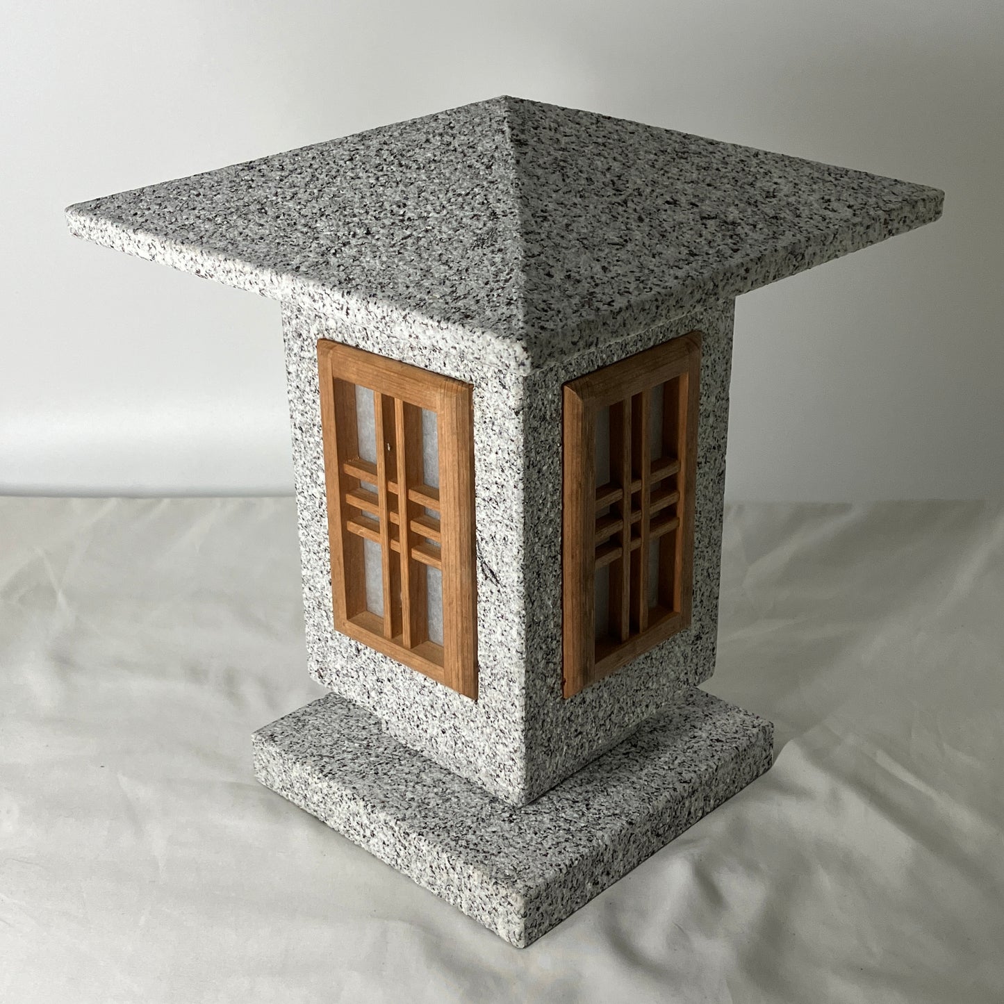 Andon Type Stone Lantern Granite Japanese Garden For Lighting