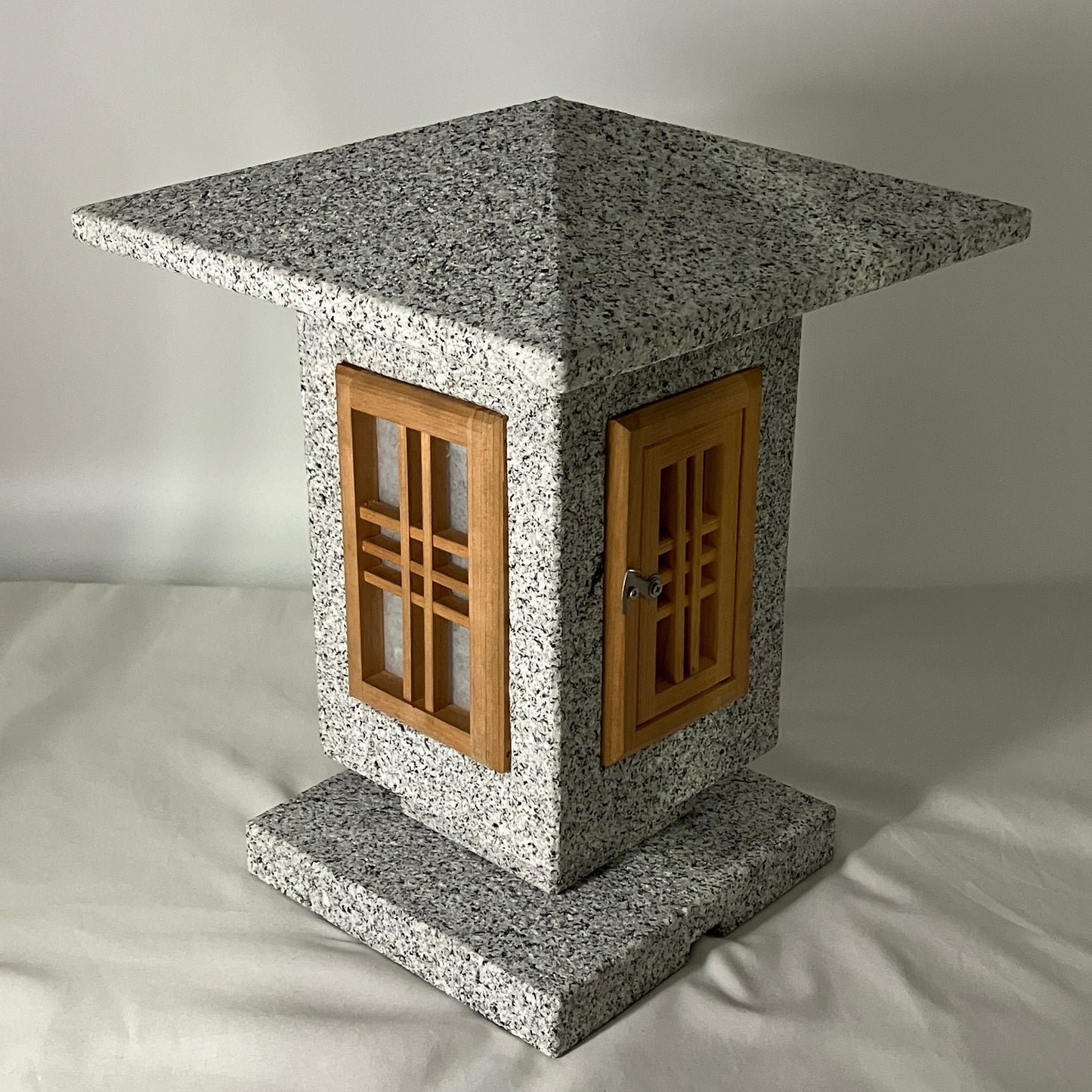 Andon Type Stone Lantern Granite Japanese Garden For Lighting