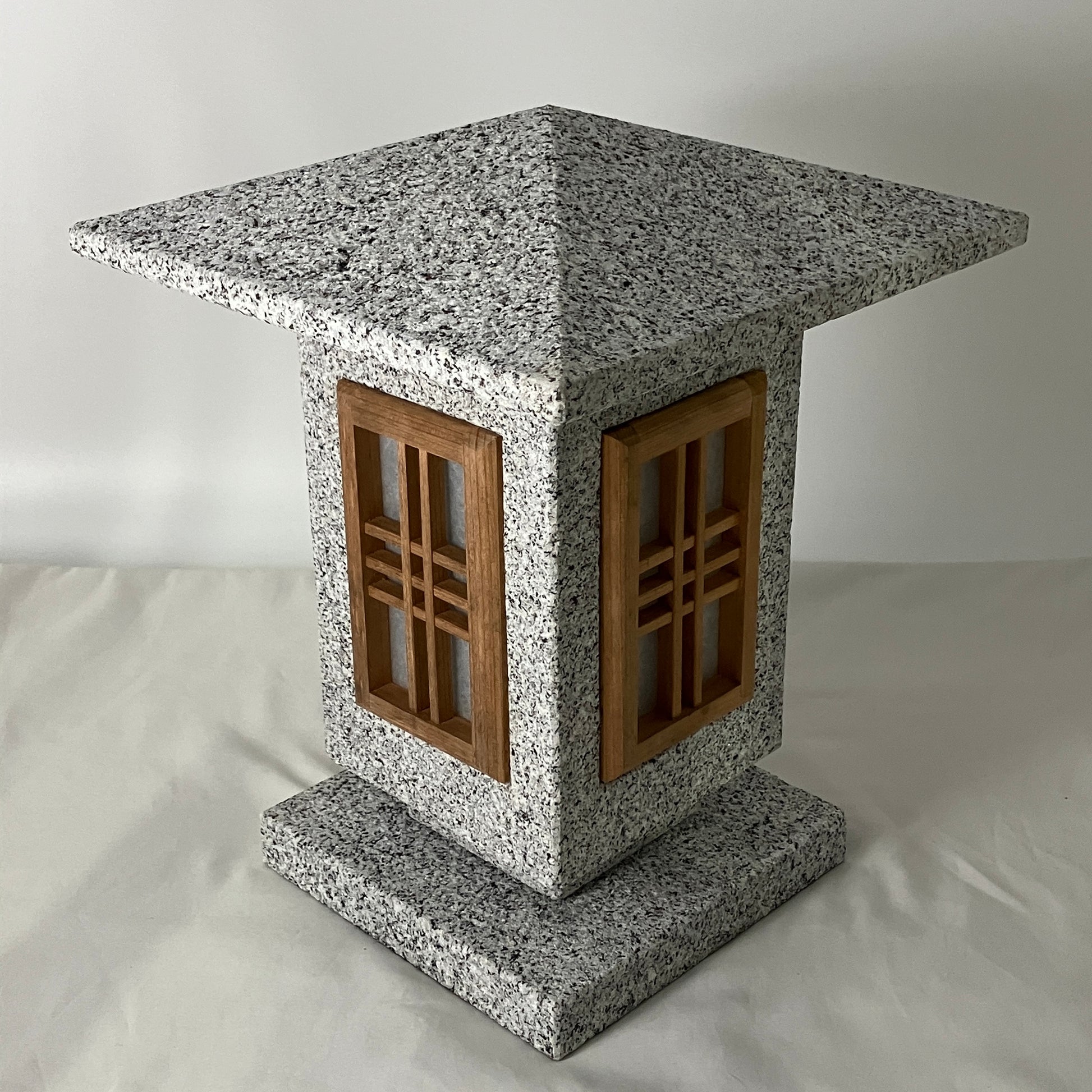Andon Type Stone Lantern Granite Japanese Garden For Lighting