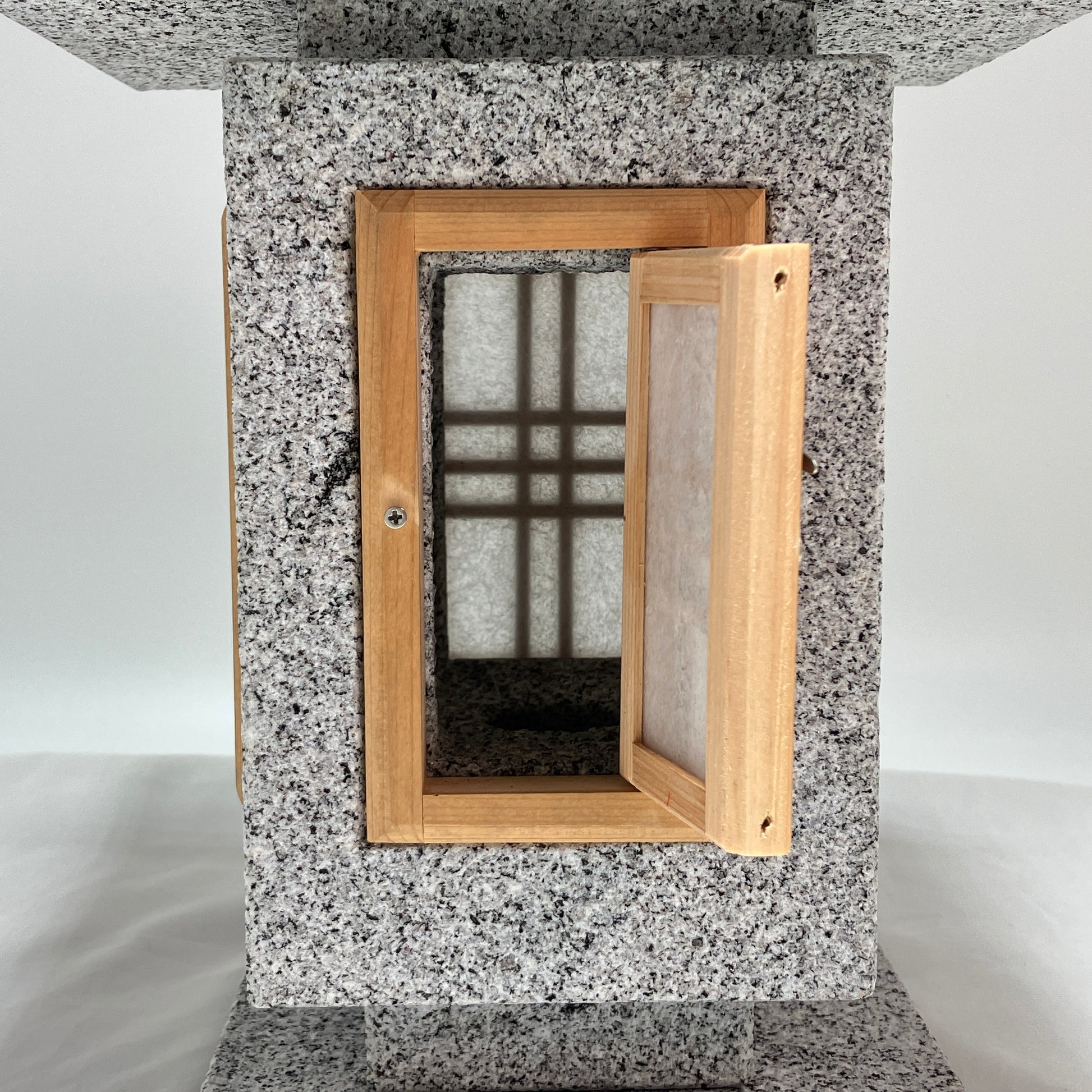 Andon Type Stone Lantern Granite Japanese Garden For Lighting