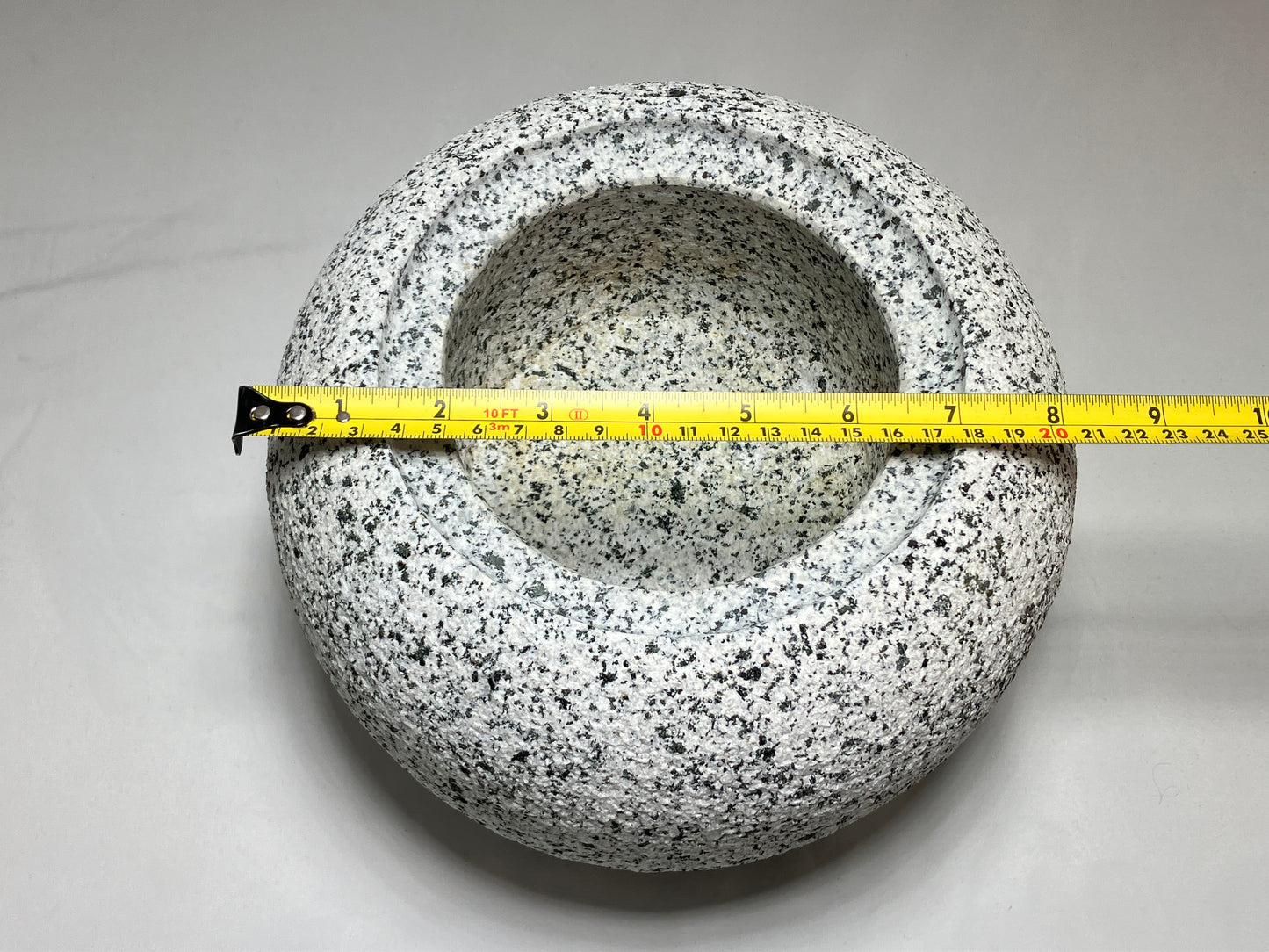 Tetsubin Type Small Granite Stone Water Bowl Chozubachi Japanese Garden Shioyama