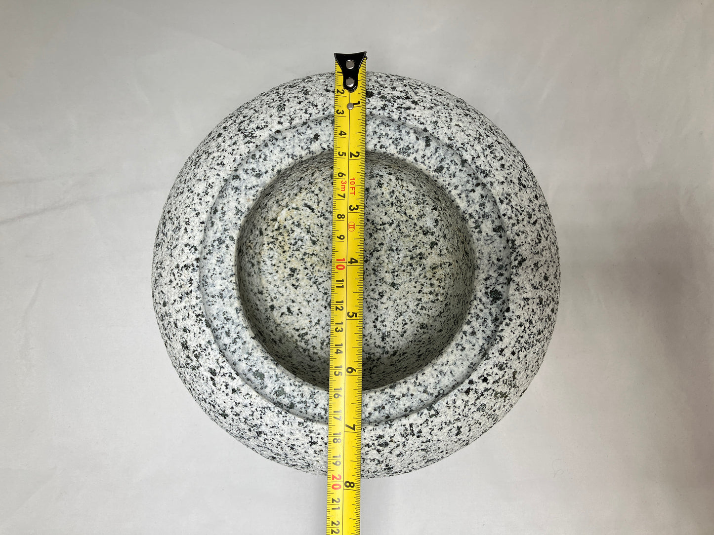 Tetsubin Type Small Granite Stone Water Bowl Chozubachi Japanese Garden Shioyama
