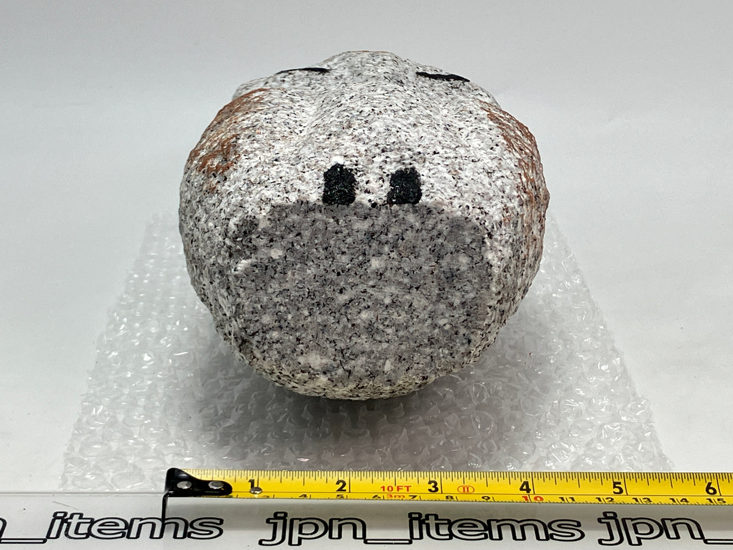 Owl Granite Gray Stone Sculpture Handmade Japanese Garden Bird