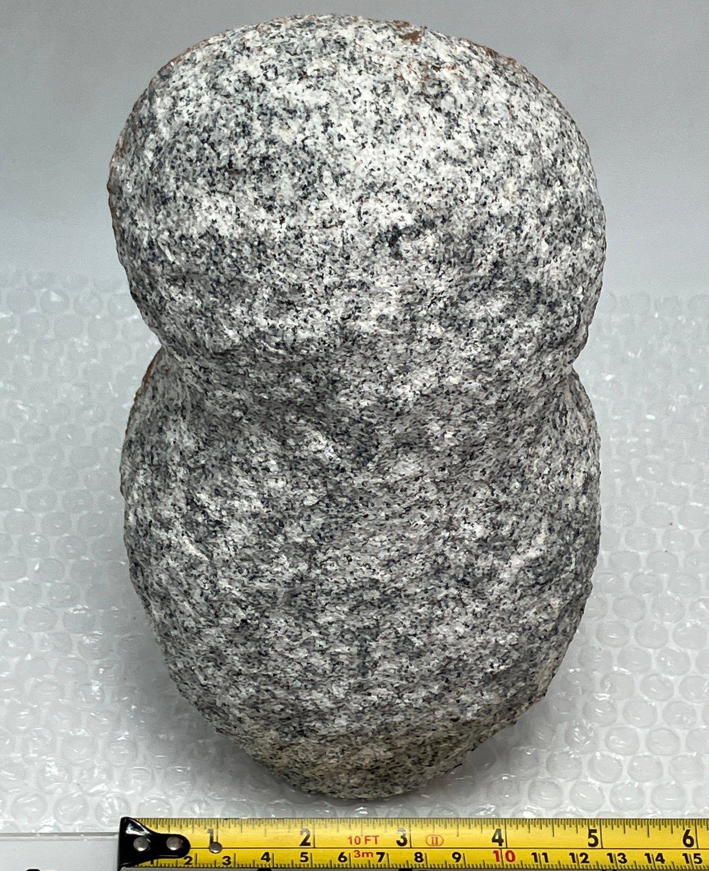Owl Granite Gray Stone Sculpture Handmade Japanese Garden Bird