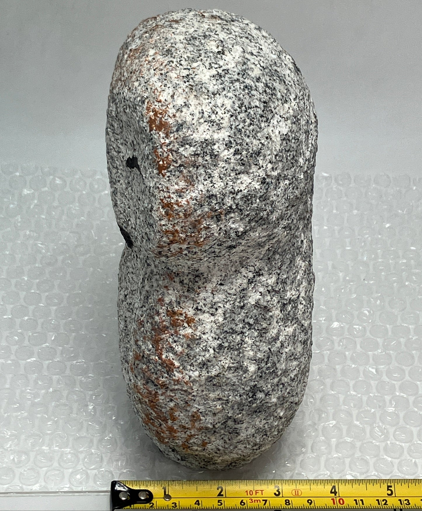 Owl Granite Gray Stone Sculpture Handmade Japanese Garden Bird