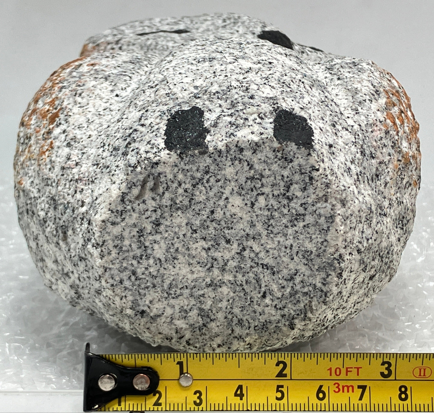 Owl Granite Gray Stone Sculpture Handmade Japanese Garden Bird