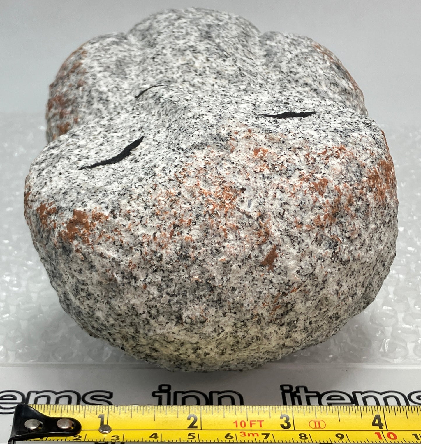 Owl Granite Gray Stone Sculpture Handmade Japanese Garden Bird
