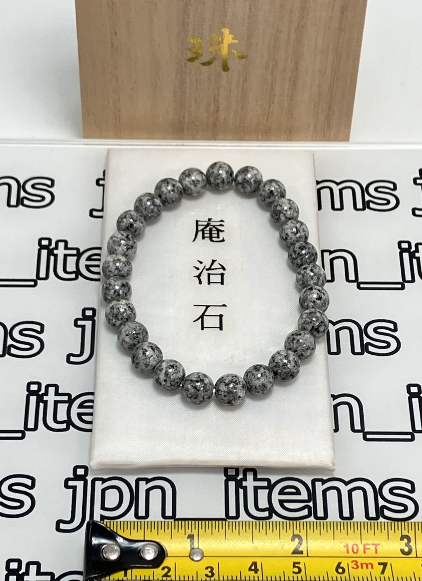 For Women Aji Stone Mala Beads Juzu Bracelet Buddhist Japanese 8mm Kyoto