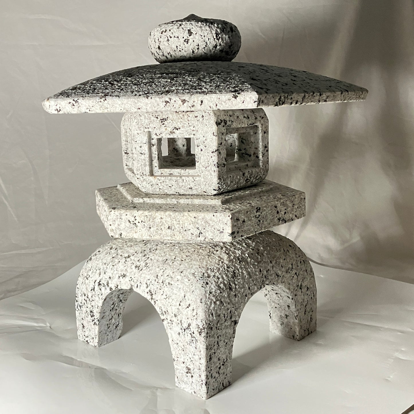 Stone Lantern Yukimi Tourou Medium Granite Japanese Garden Ornament Statue