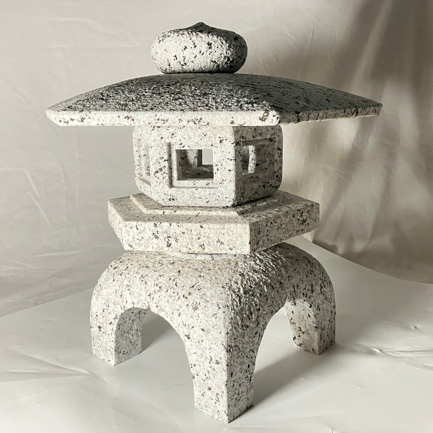 Stone Lantern Yukimi Tourou Medium Granite Japanese Garden Ornament Statue