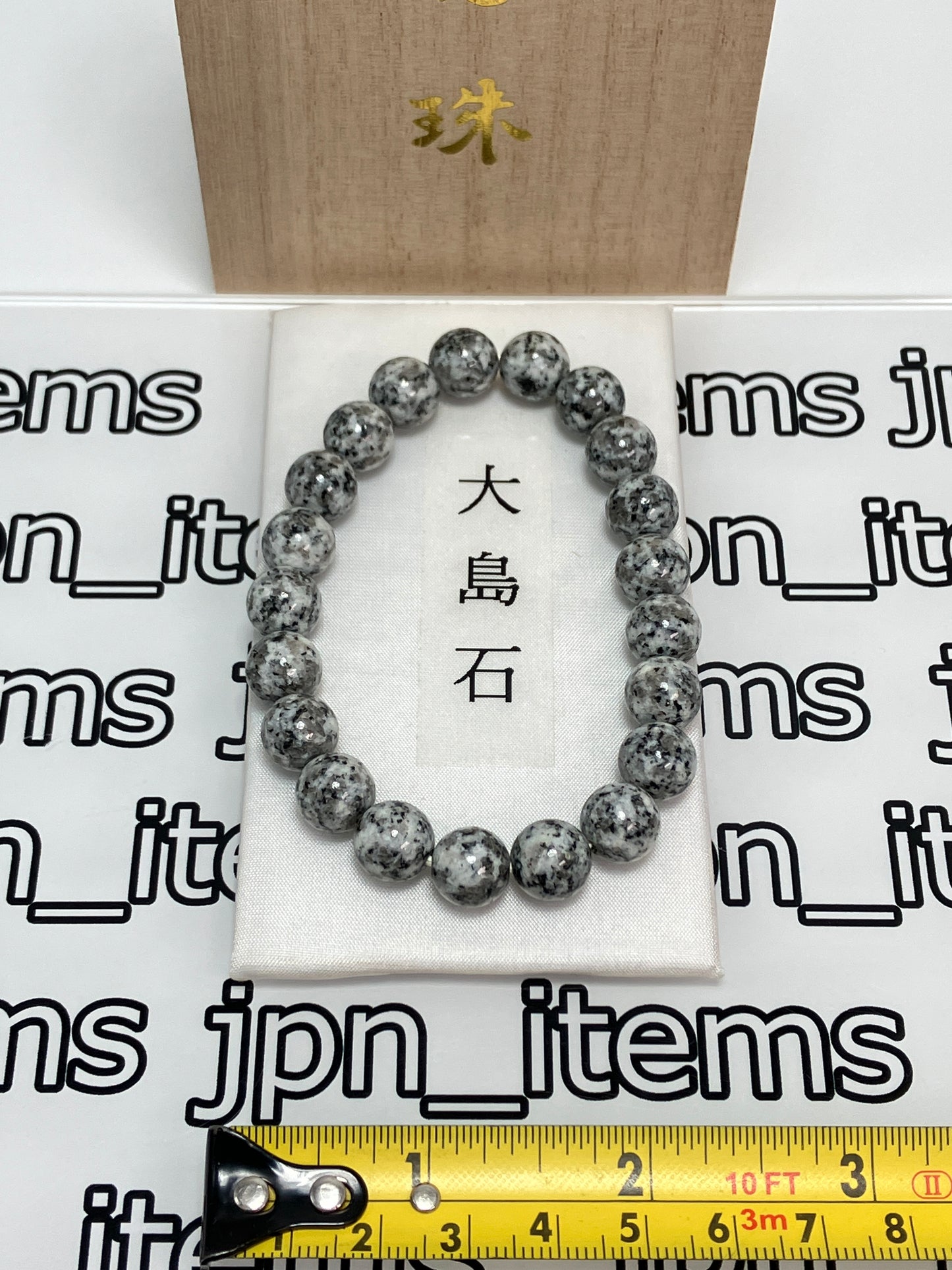 For Women Oshima Stone Mala Beads Juzu Bracelet Buddhist Japanese 10mm Kyoto