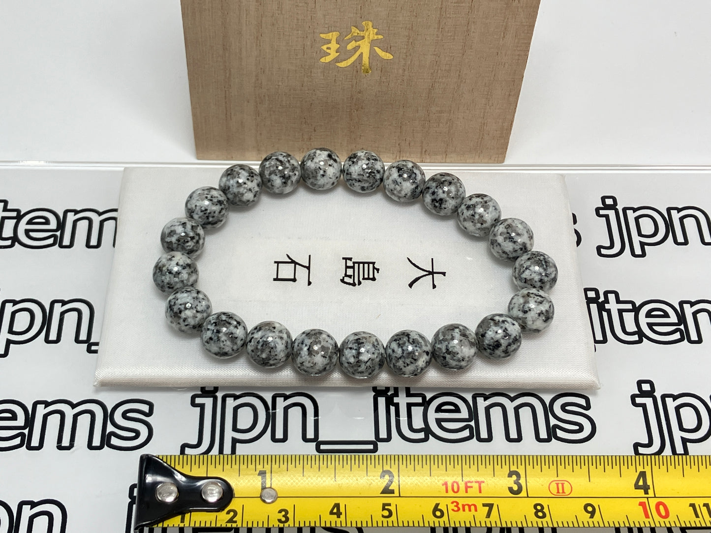 For Women Oshima Stone Mala Beads Juzu Bracelet Buddhist Japanese 10mm Kyoto