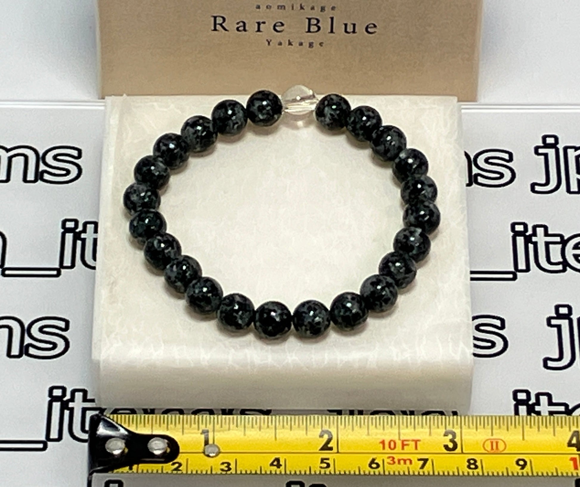 Bichu Black Blue Diorite Stone Mala Beads Juzu