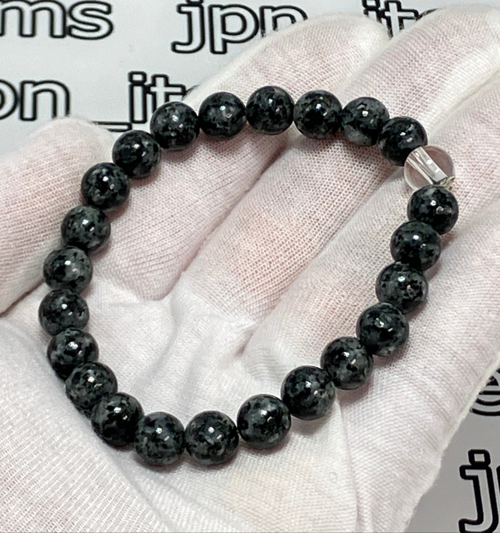 Bichu Black Blue Diorite Stone Mala Beads Juzu