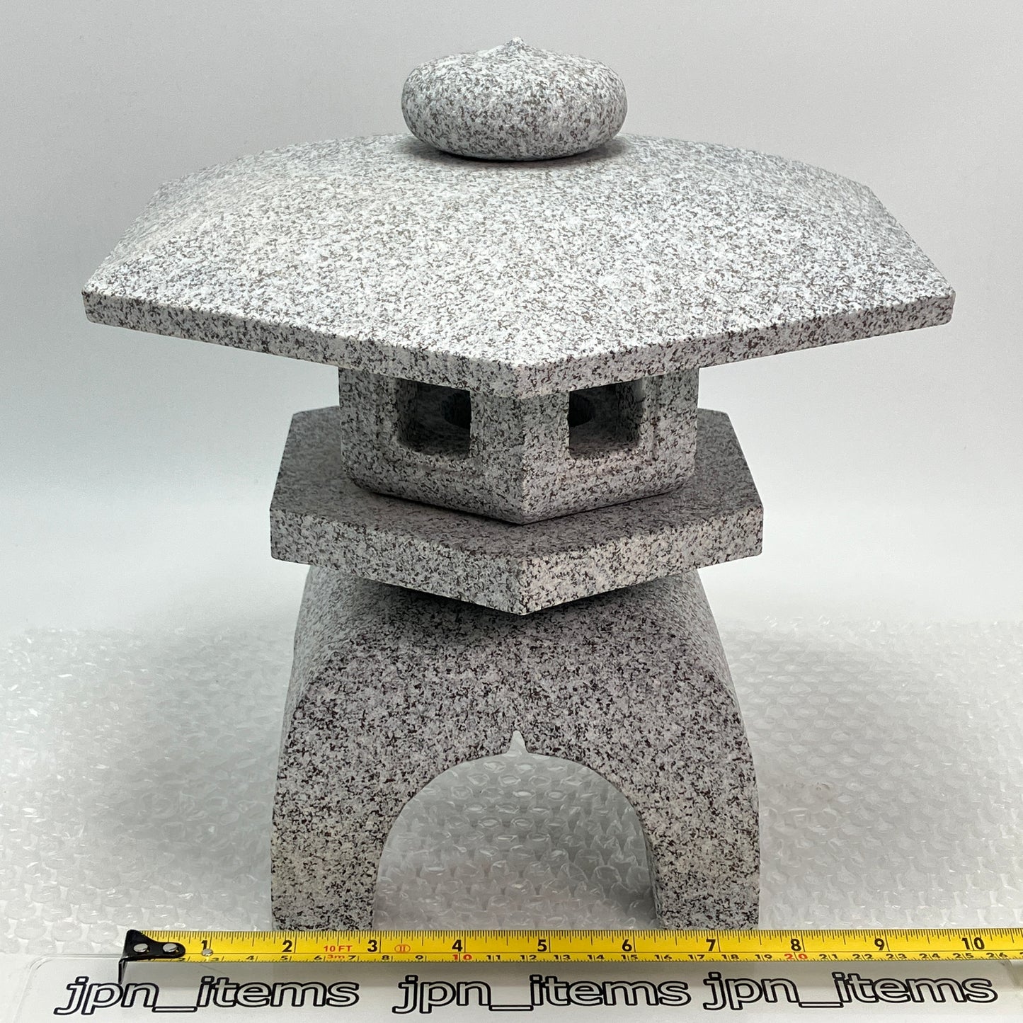 Gray Stone Lantern Yukimi Tourou Small Granite Japanese Garden Ornament Statue