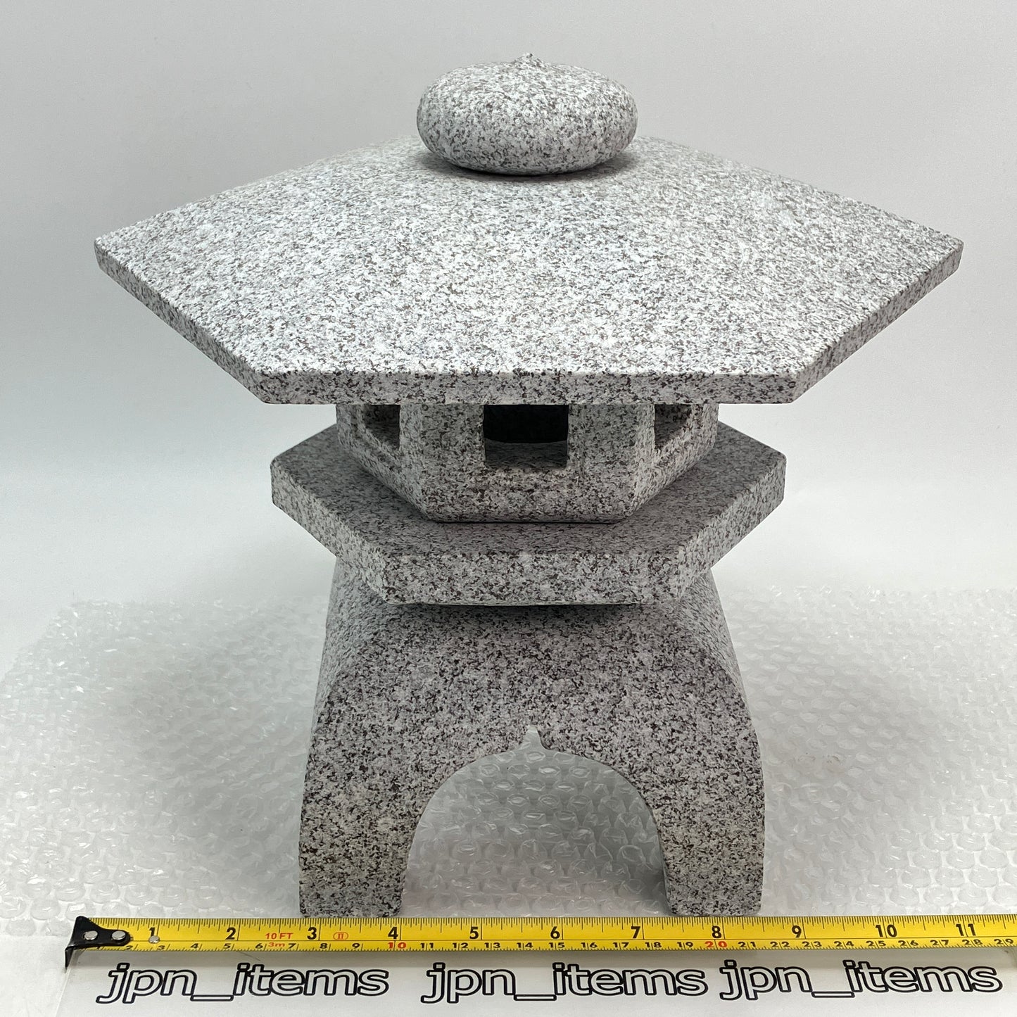 Gray Stone Lantern Yukimi Tourou Small Granite Japanese Garden Ornament Statue