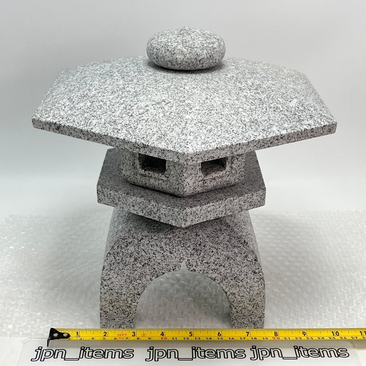 Gray Stone Lantern Yukimi Tourou Small Granite Japanese Garden Ornament Statue