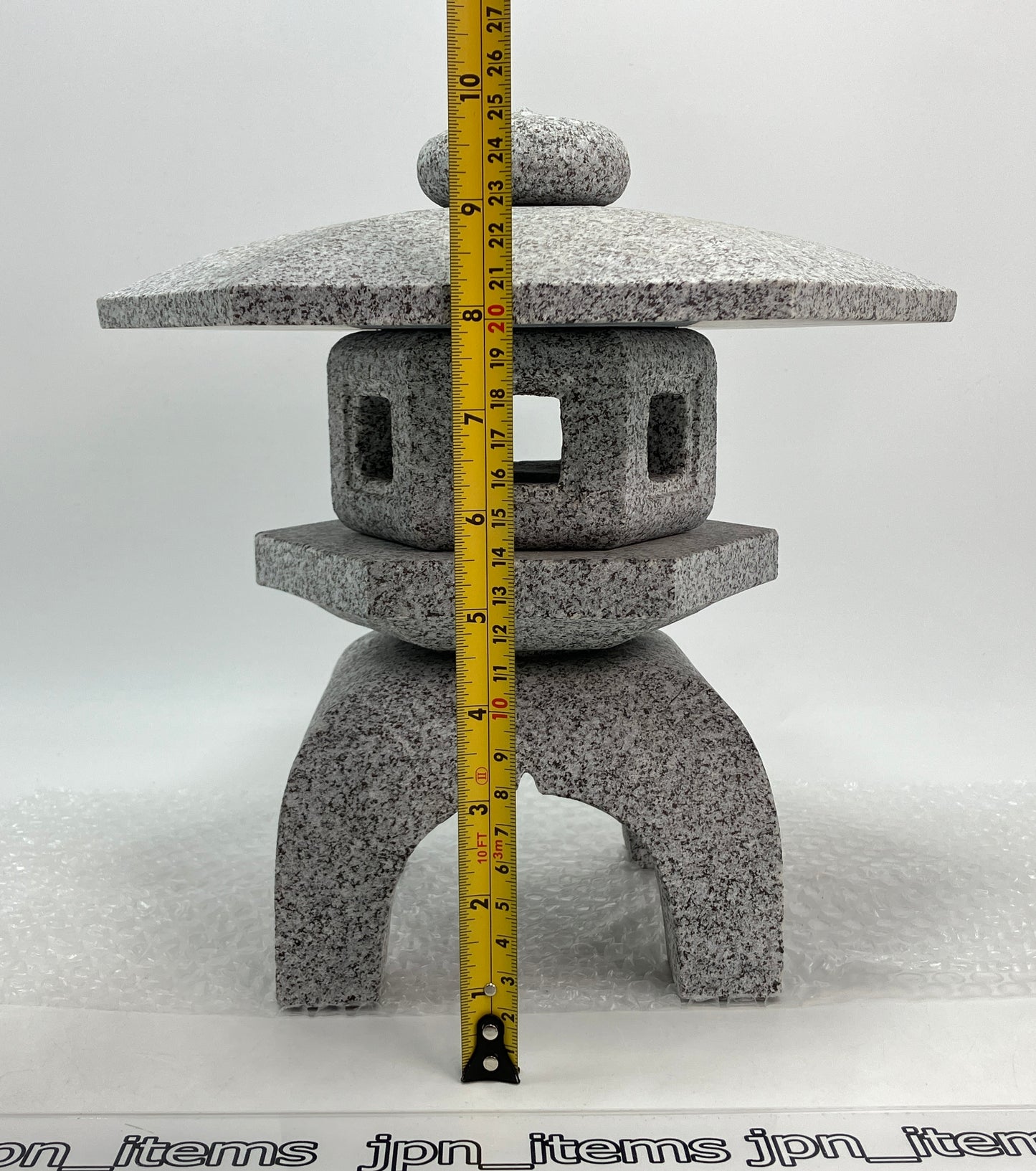 Gray Stone Lantern Yukimi Tourou Small Granite Japanese Garden Ornament Statue